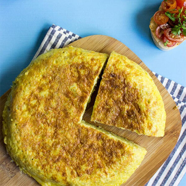 Tortilla de patatas con 4 quesos